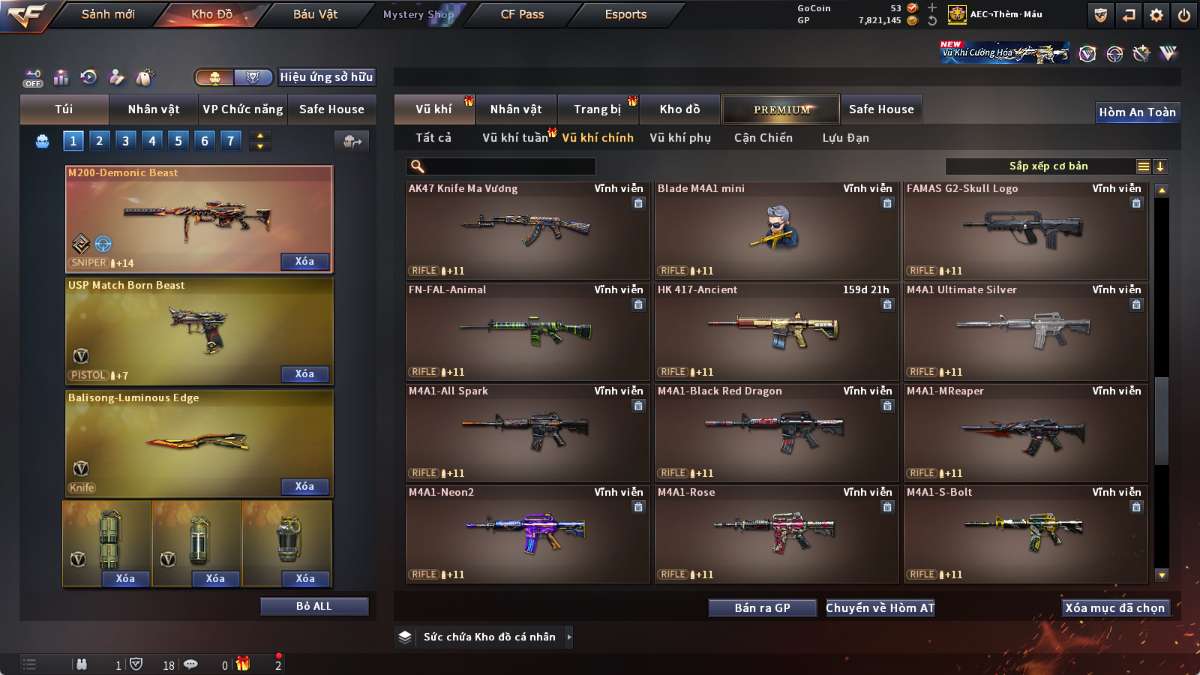 shop acc cf uy tin gia re